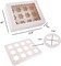 25 Cupcake Boxes with Window & Inserts, Holds 12 Each, Food-Grade